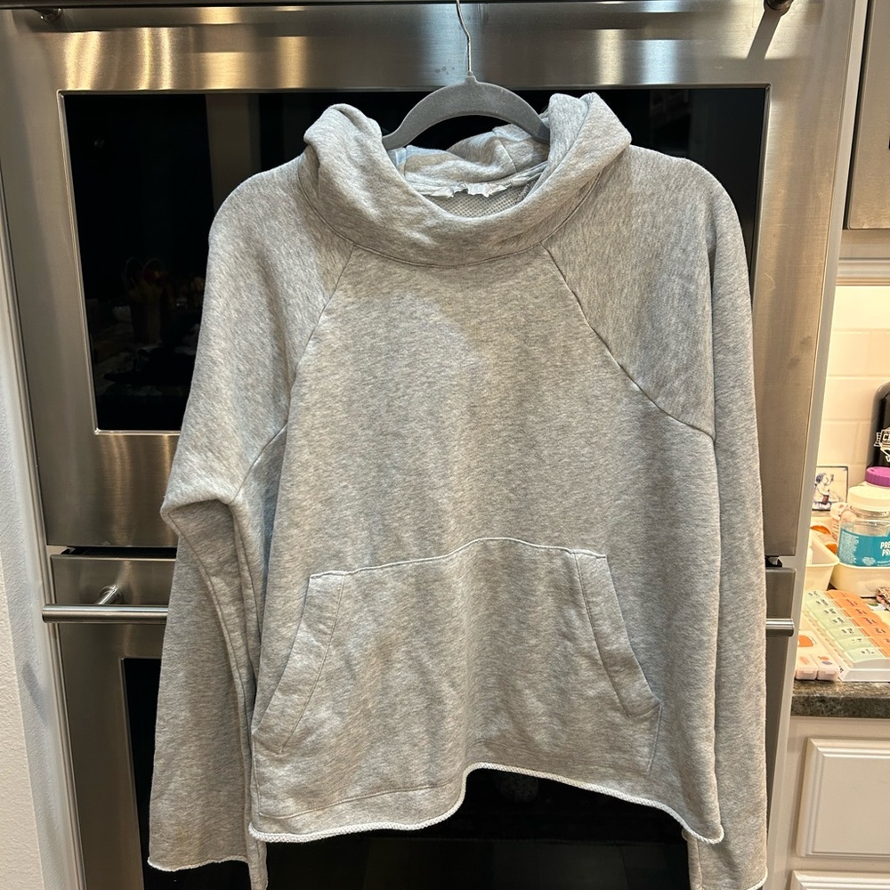 Athleta Light Gray Pullover Hoodie